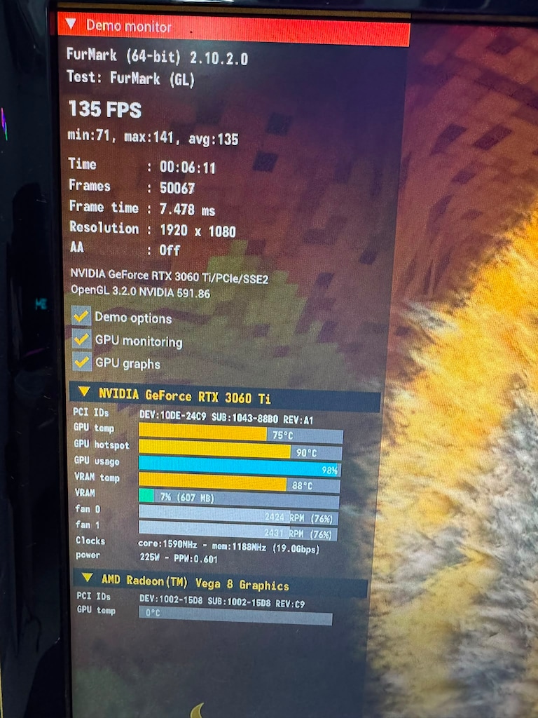 ASUS DUAL GeForce RTX 3060 Ti WHITE OC 8GB GDDR6X 256Bit Nvidia - 5