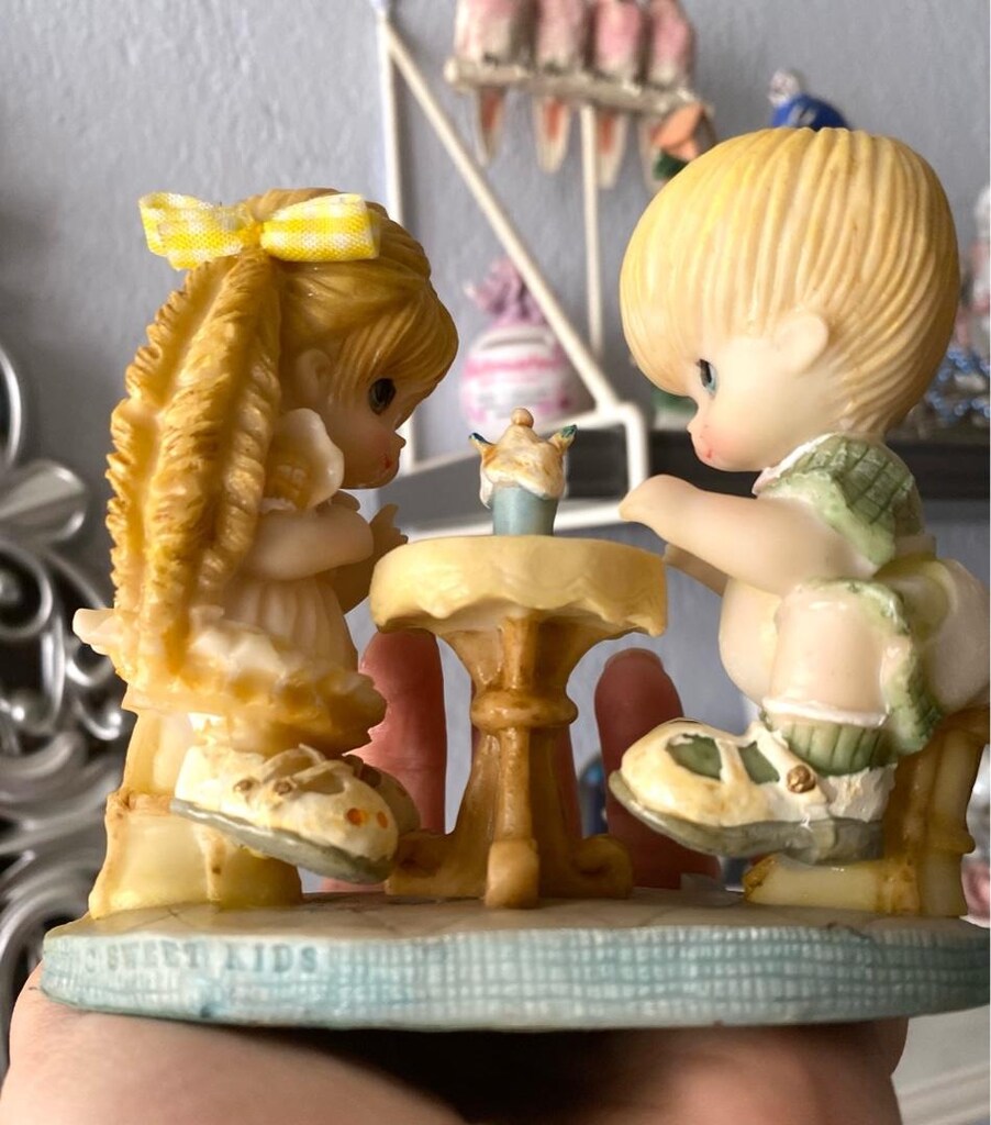 Vintage “Sweet Kids” damgalı Kız - Erkek Çocuk Biblo - 20