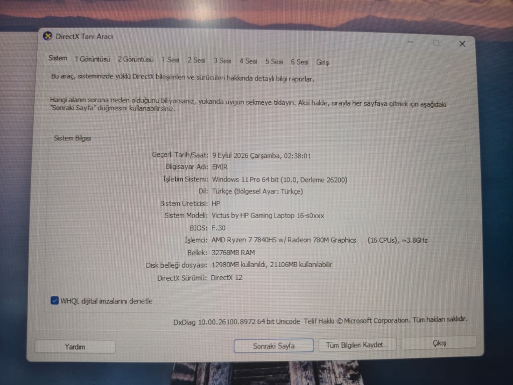 HP Victus 16 - RTX 4060 8GB 120W / Ryzen 7 7840HS / 32 GB DDR5 - 4