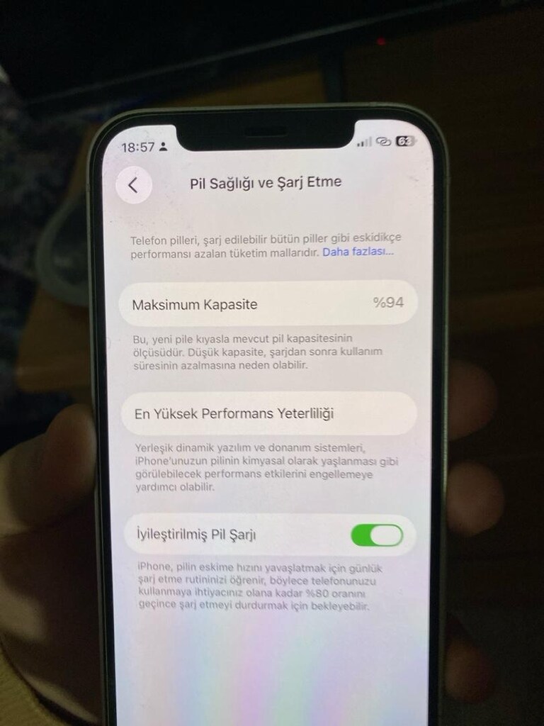 YURT ICI YERLI DEGISENSIZ TR CIHAZI ÇOK TEMİZ CİZİK DAHİ YOK IPHONE 12 - 9