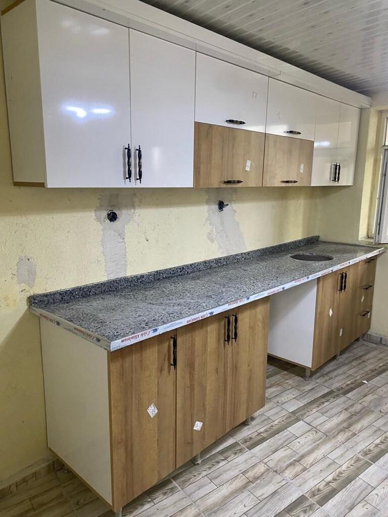 mutfak dolabı 3 metre alt 3 üst toplam 6 metre ful mdf imallatan sıfır - 5