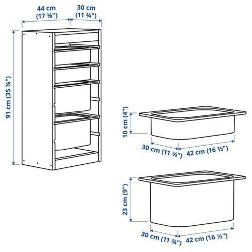 ikea çocuk odası çok amaçlı dolap - raf trofast - 4