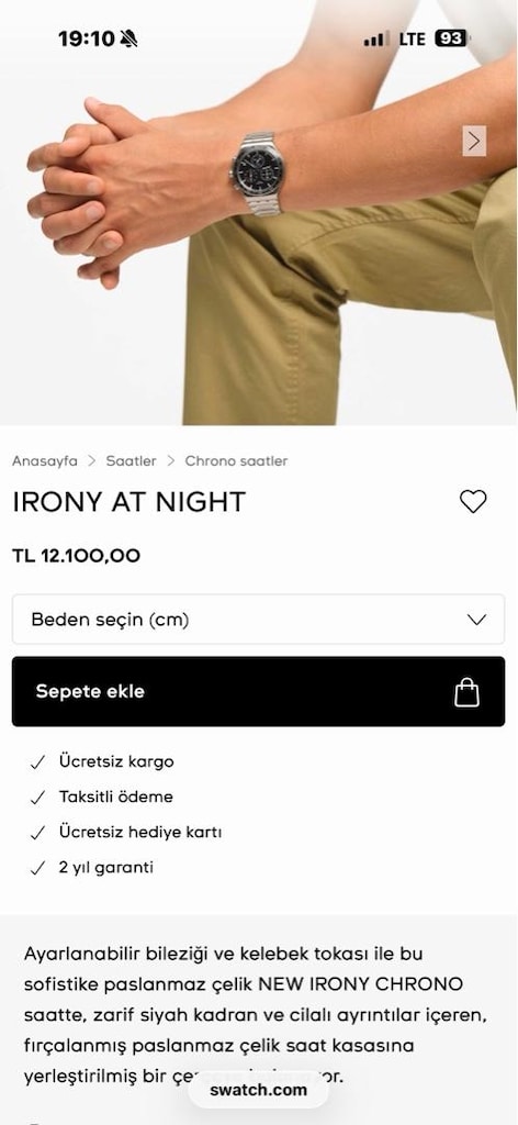 az kullanılmış swatch irony - 3