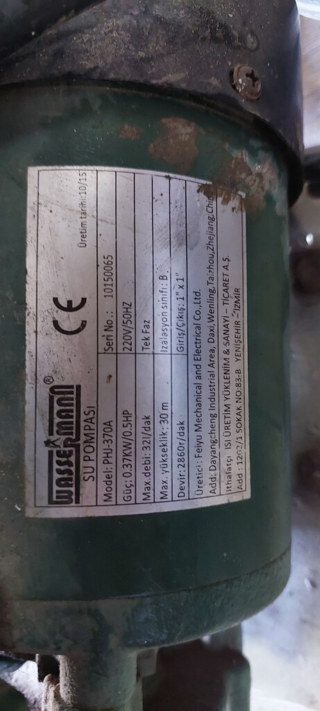 SU MOTORU HİDROFOR BASINÇ TÜPLÜ SAGLAM SORUNSUZ 220 VOLT - 4