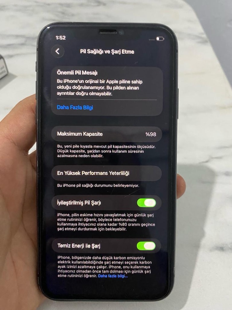 YURTİÇİ İPHONE 11 128GB PİL 98 - 5