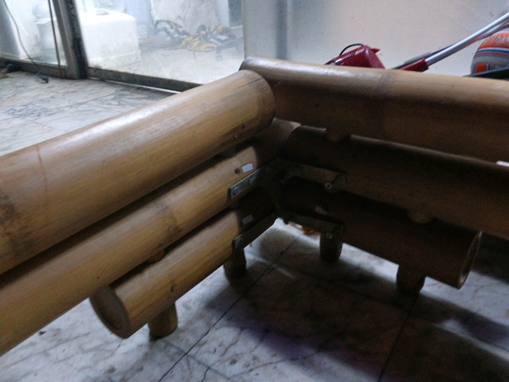 bambu ağacından çift kişilik karyola - 5