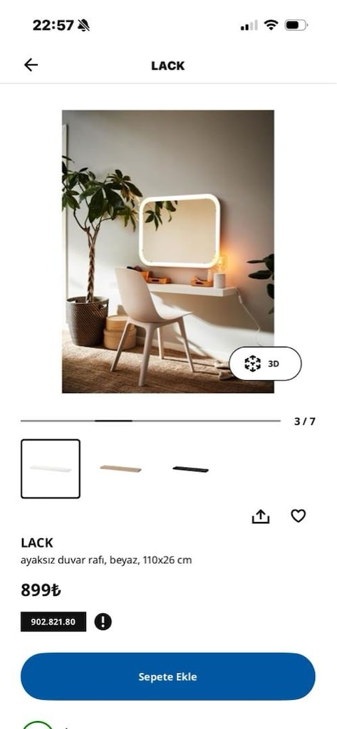 İkea lack raf 110x26 - 8