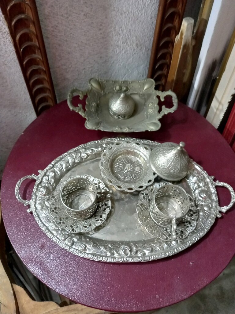 10 parça Alman Gümüş&kristal Sunum Seti - 3