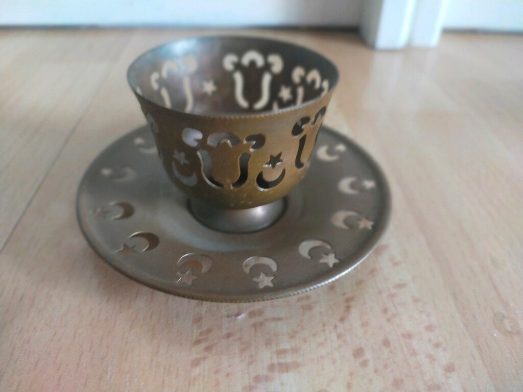 Bakır kahve fincanı zarfı - 4