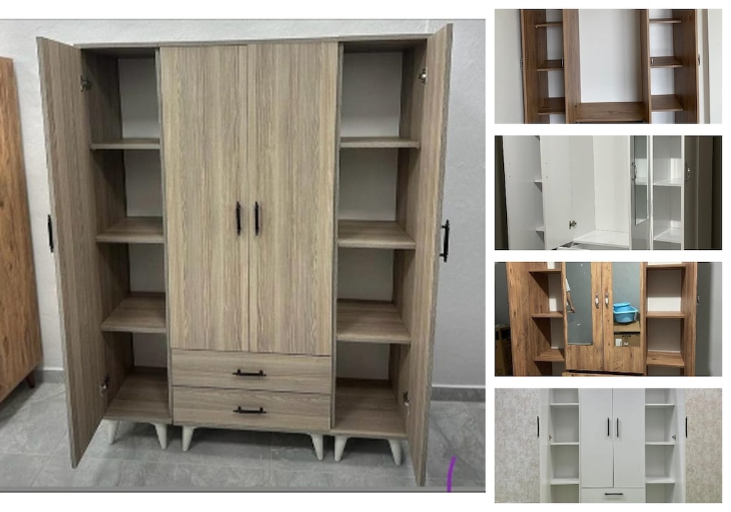 4 kapaklı elbise dolabı anxwzmvzsb - 3