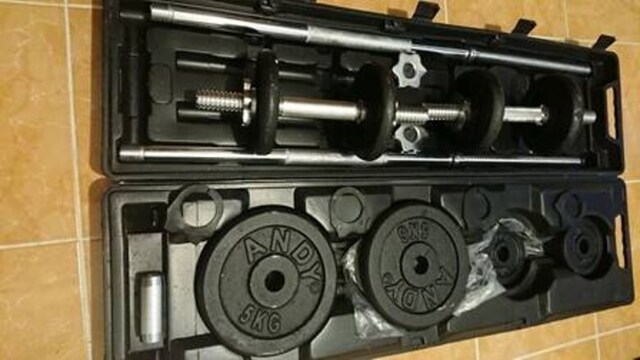 SIFIR - TEKERLEKLİ ÇANTALI - 50KG DÖKÜM - ANDY HALTER+DAMBIL SET