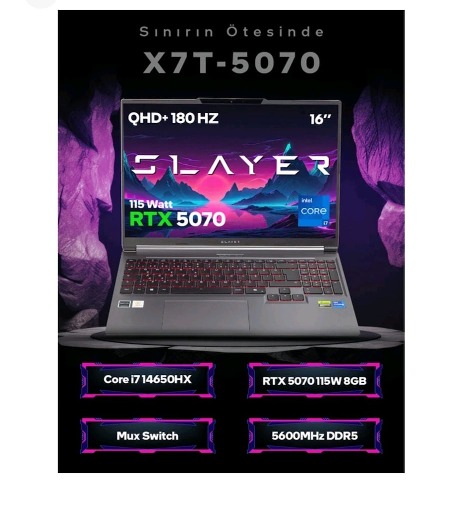 SIFIR NEYSE O! - Game Garaj Slayer X7T-5070 | i7-14650HX - RTX 5070 - - 2