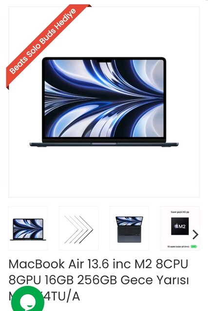 macbook m2 256 gb cihaz 3 aylik - 6 taksit vade farsiz