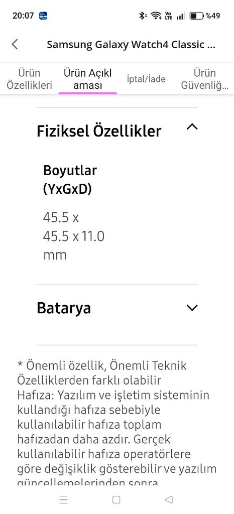 AKILLI SAAT Samsung Galaxy Watch4 Classic 46 MM Akıllı Saat - 9