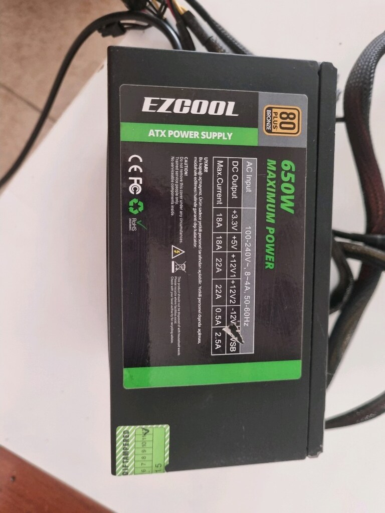 SATILIK EZCOOL MARKA 650 WATT POWER SUPPLY - 2