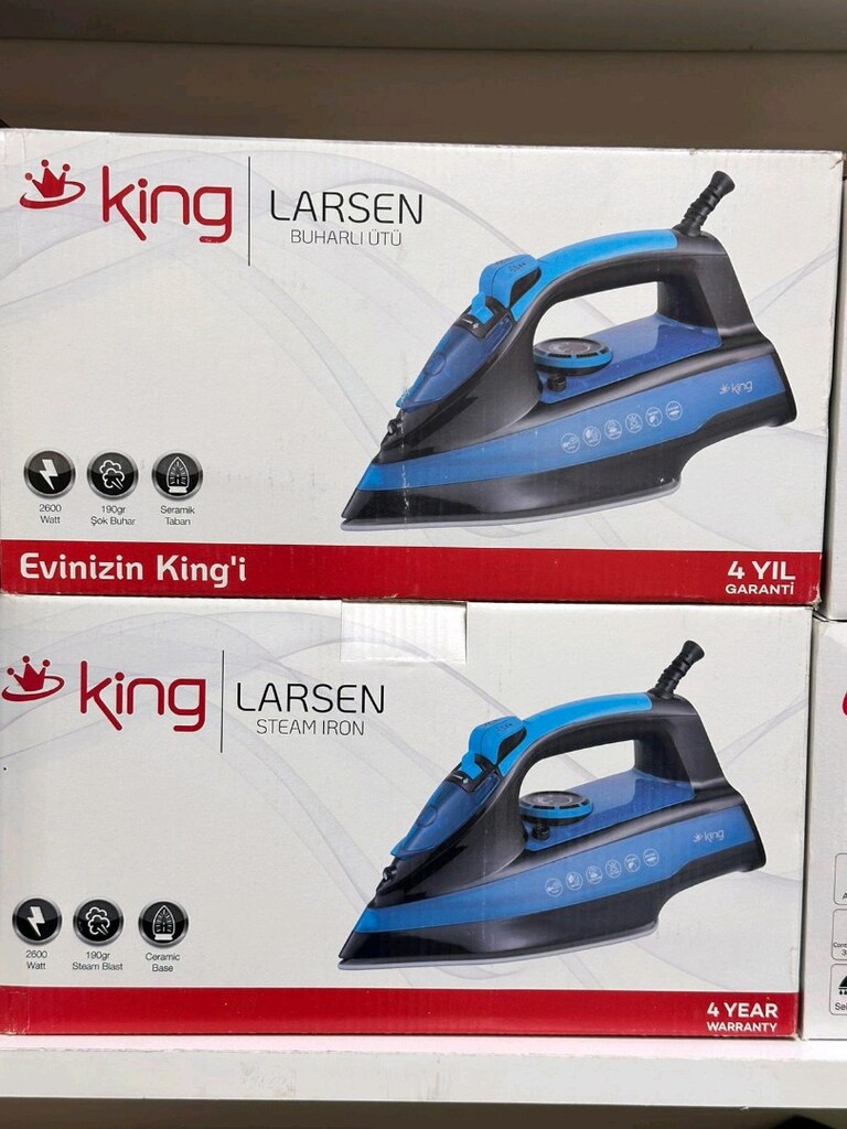 Sıfır kutusunda 4 yıl garantili king markalı buharlı ütü - 2
