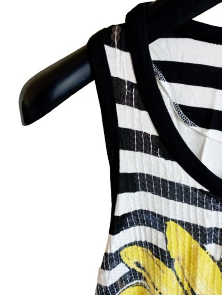 River Island Çiçek Detaylı Çizgili Kolsuz Bluz — görsel 5/9