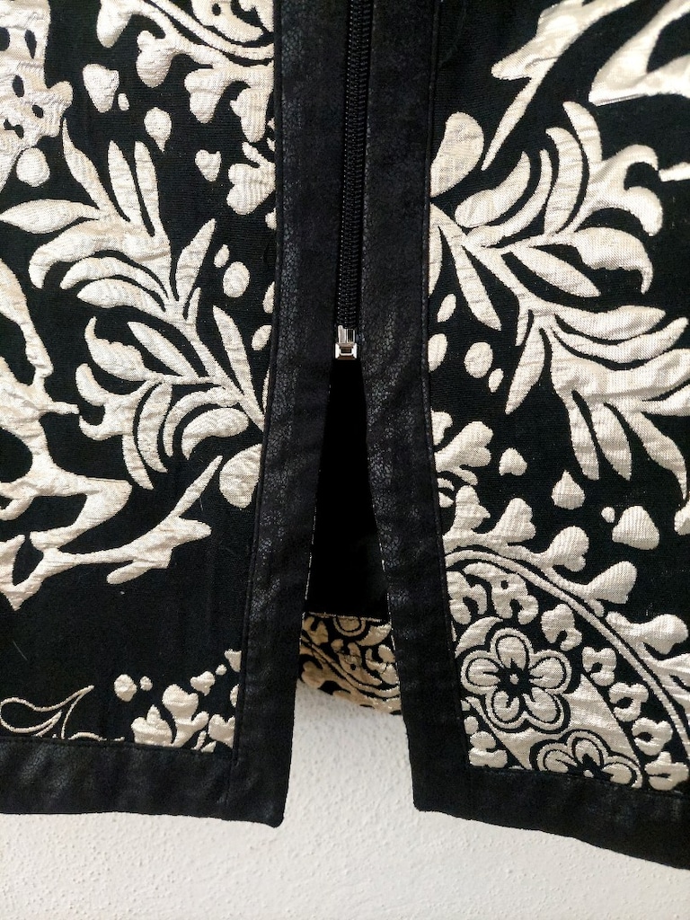 Otantik Kaftan Desen jakarlı uzun Ceket - 5
