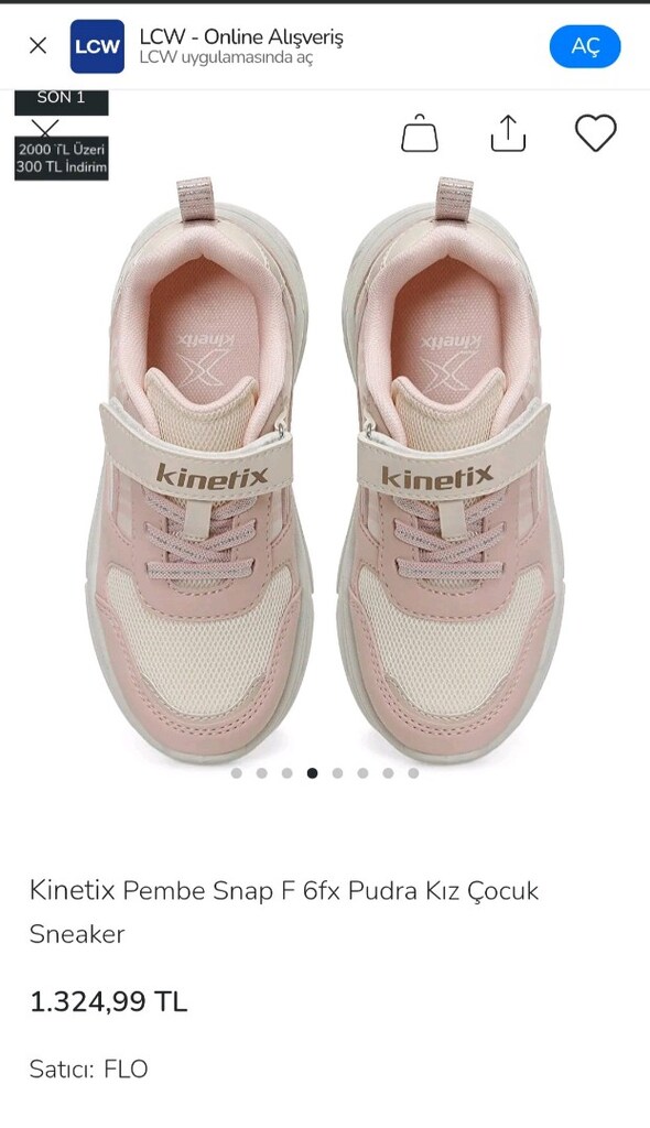 Kinetix SNAP F 6FX Pudra Kız Çocuk Sneaker - 4