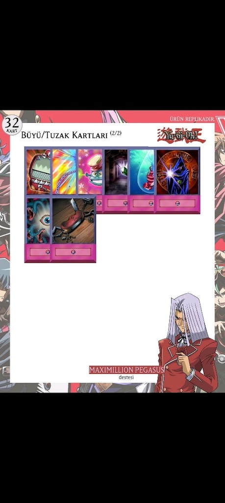 Maximillion Pegasus Anime Hal Destesi 70 Yugioh Kartı Yu-Gi-Oh! - 5