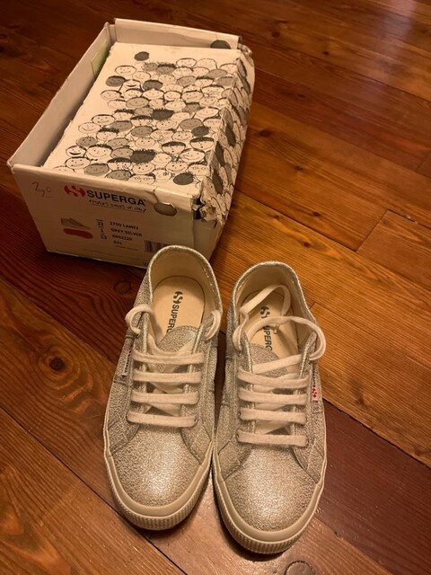 Superga 2750 Gümüş Simli Spor Ayakkabı – 32 Numara