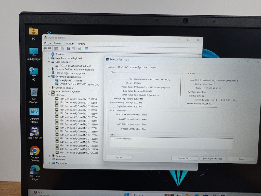 EXCALİBUR G770 İ7-12650H 16 GB 1 TB SSD RTX3050 LAPTOP - 7