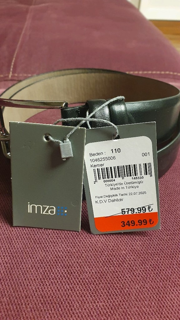 İMZA MARKA SIYAH ERKEK KEMER 110 CM - 4