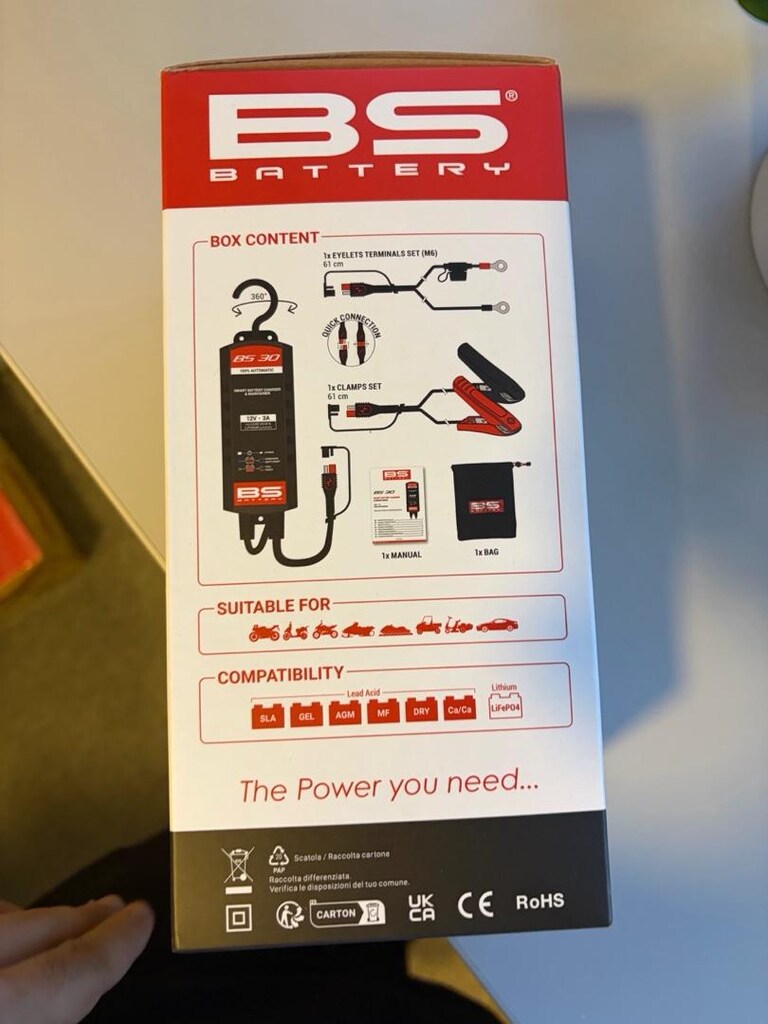 BS Battery BS30 12V 3A Akıllı Akü Şarj Cihazı ( Sıfır Ayarında - 3