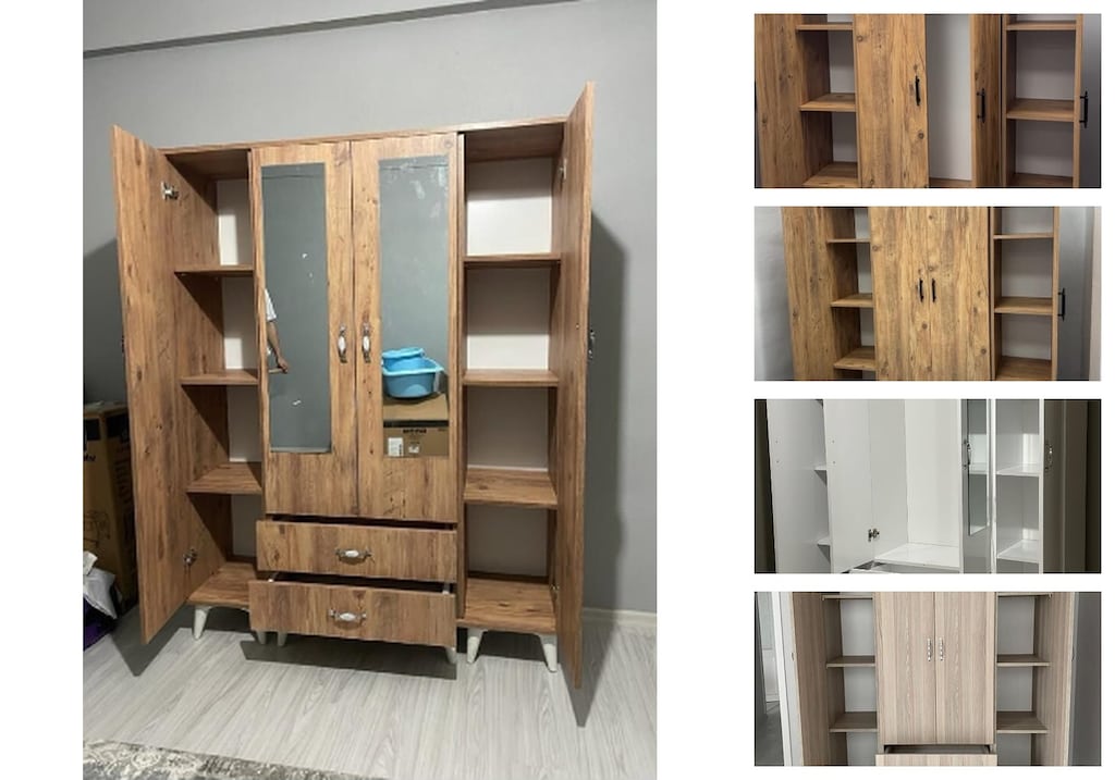 4 kapaklı elbise dolabı zloljxjgih - 3