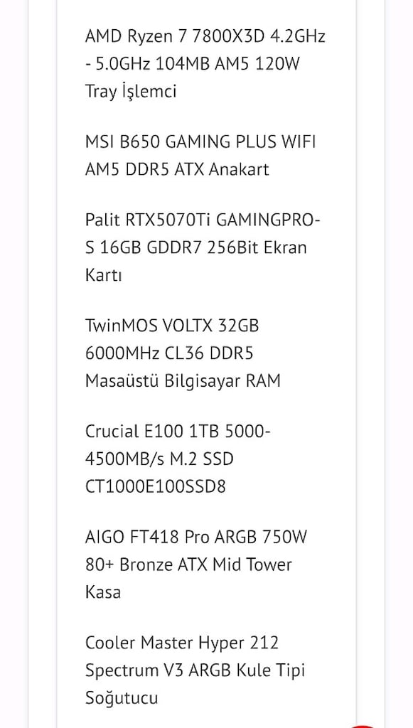 Üst düzey sorunsuz Gaming PC (5070Tİ) (Oled monitör) - 3