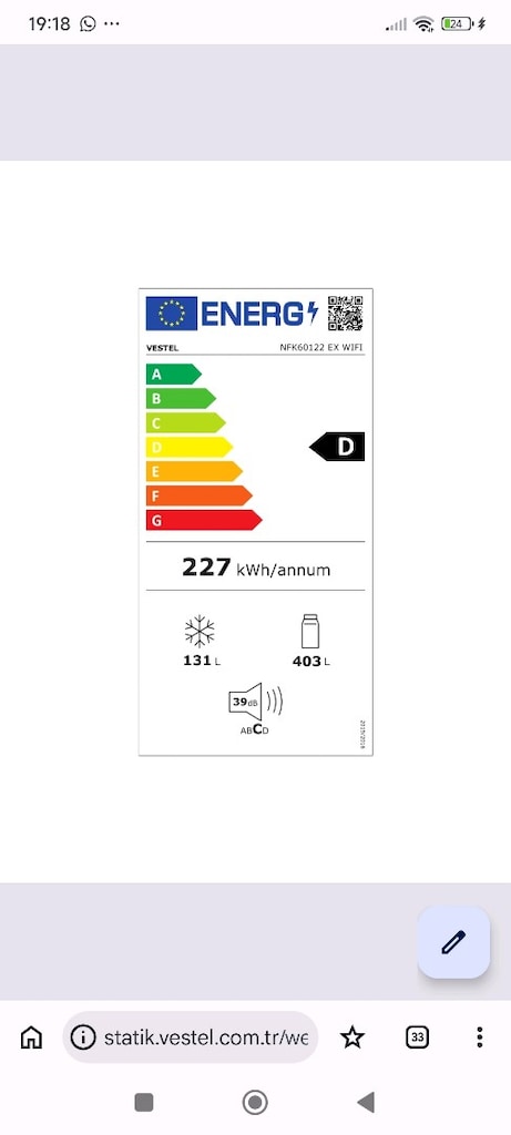 VESTEL WİFİ Lİ NO FROST BUZDOLABI - 8