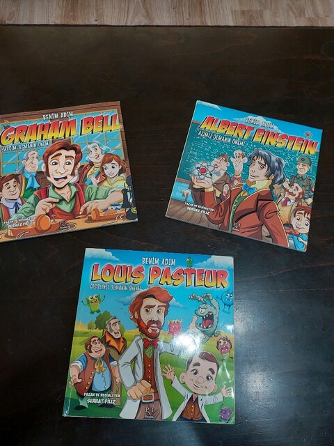 3 adet kitap/ Bilim insanları