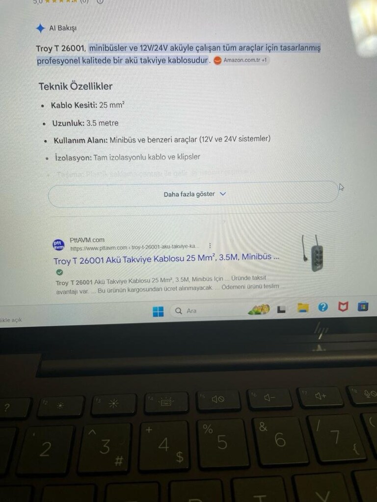 Troy akü takviye kablosu - 7