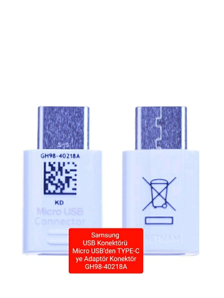 Samsung USB Konektörü Micro USB den TYPE-C ye Adaptör Konektör. - 2
