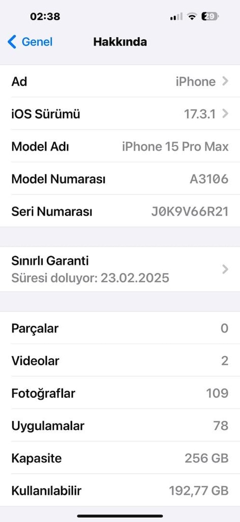 15 pro max(Açıklama)temiz orjinal kutulu orjinal şarj kablolu titanyum - 3