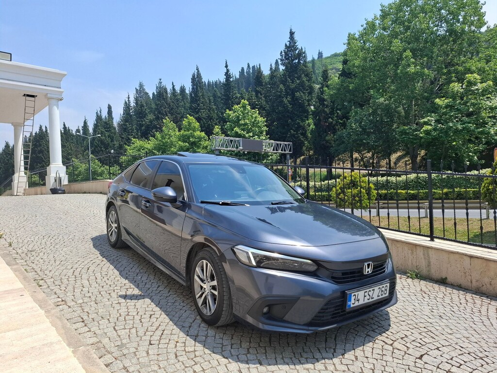 HONDA CIVIC ORIJINAL DEĞİŞENSİZ 182 HP TURBO 2022 MODEL METEOR GRİ - 4