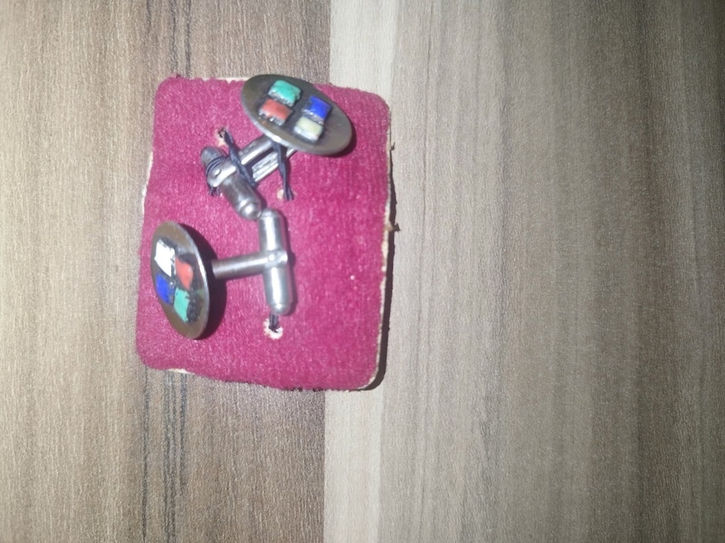 Koleksiyonluk 925 Gümüş, Çok Renkli Boho-Modern Kol Düğmeleri