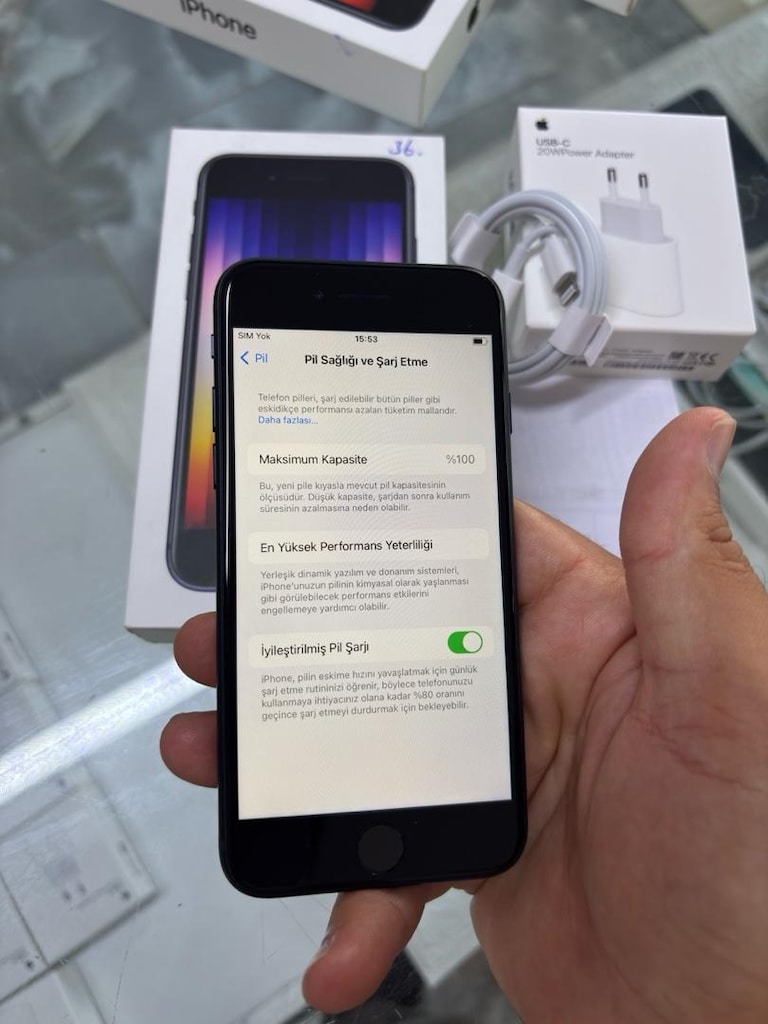 MÜHENDİSCELL’DEN İPHONE SE 3. NESİL PİL %100 KUTU FATURA - 4