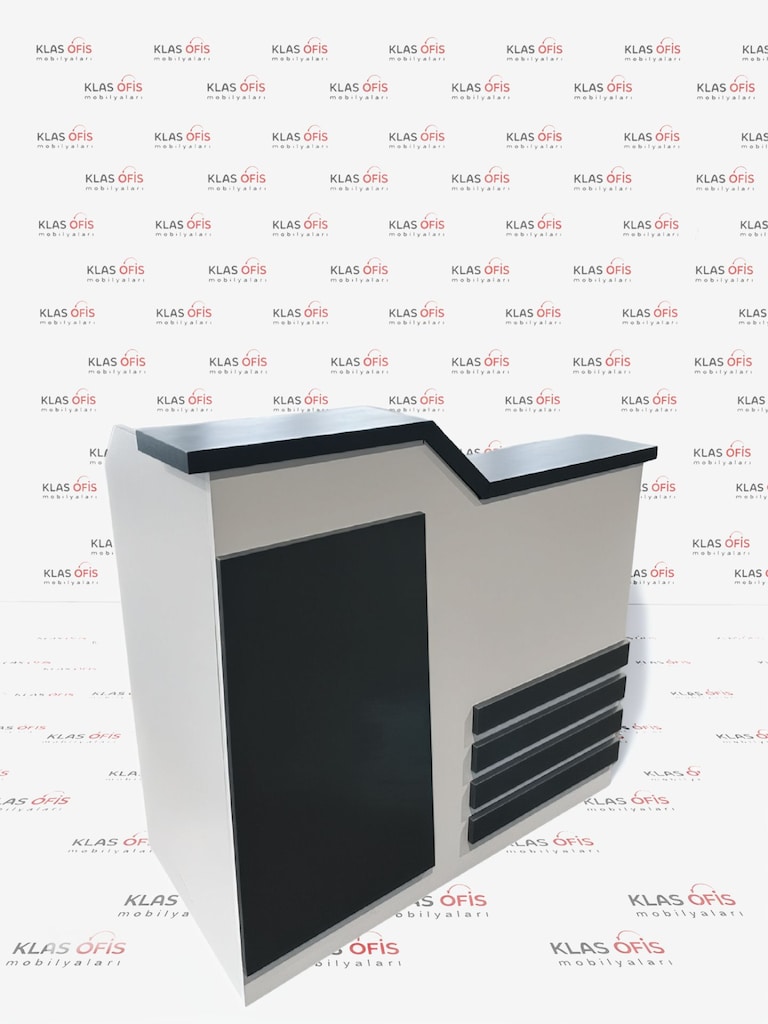 KLAS OFİS ÜSKÜDAR 120x65 BEYAZ GRİ BANKO SIFIR ÜRÜN - 2