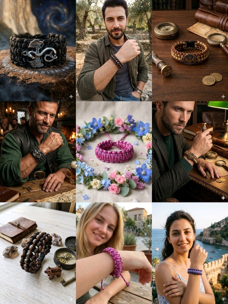 Kişiye özel el yapımı paracord bileklik ve aksesuar - 6