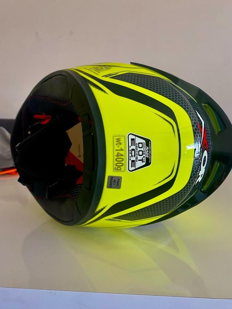 AXOR Rage Ecco Kapalı Kask Neon Sarı - Siyah L beden sıfır - 4