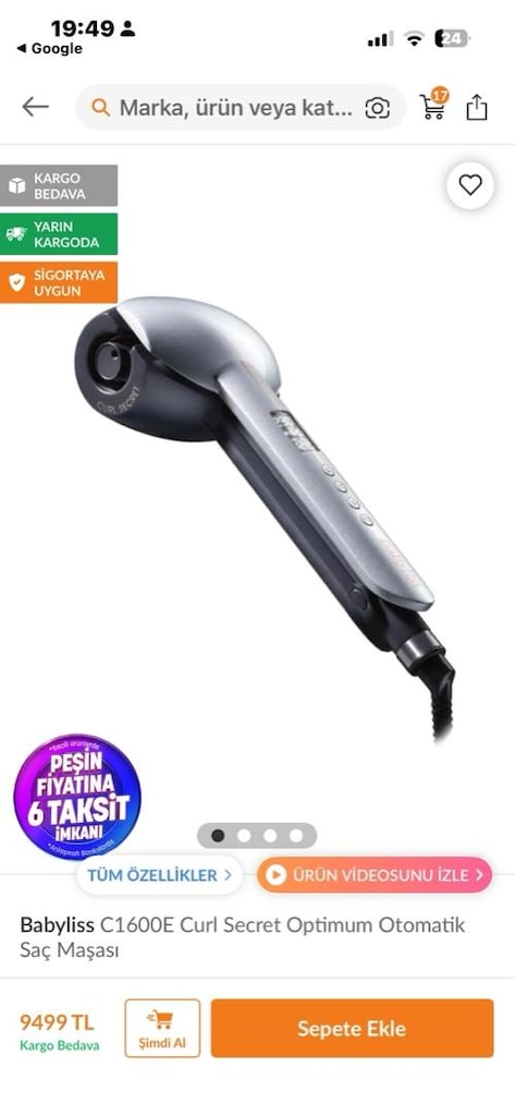 Babyliss dijital bukle makinası - 2