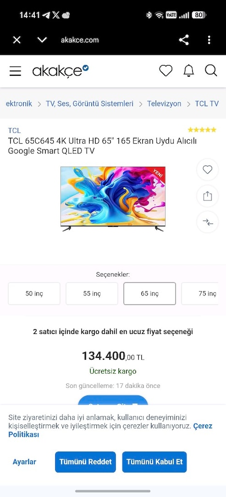 TCL markalı QLED 4K TV' - 3
