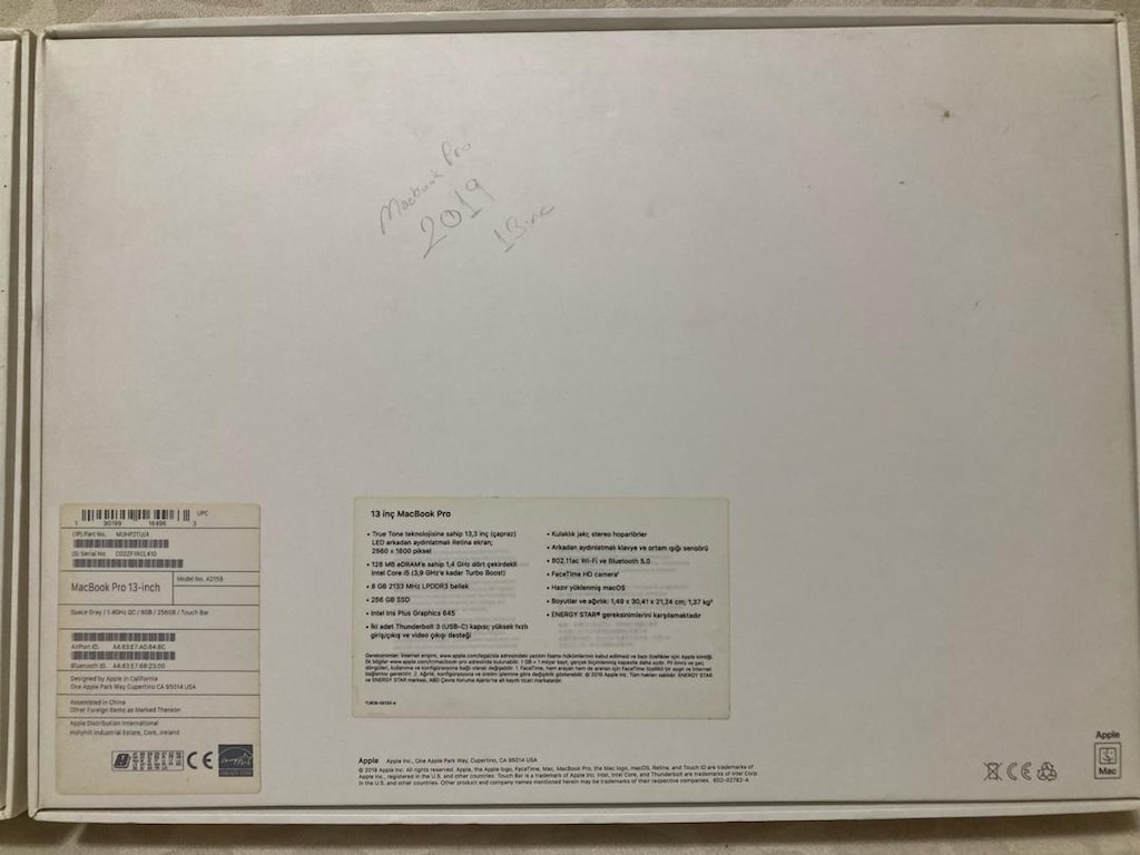 macbook pro 13 inç / boş kutu adet fiyatı dır - 4