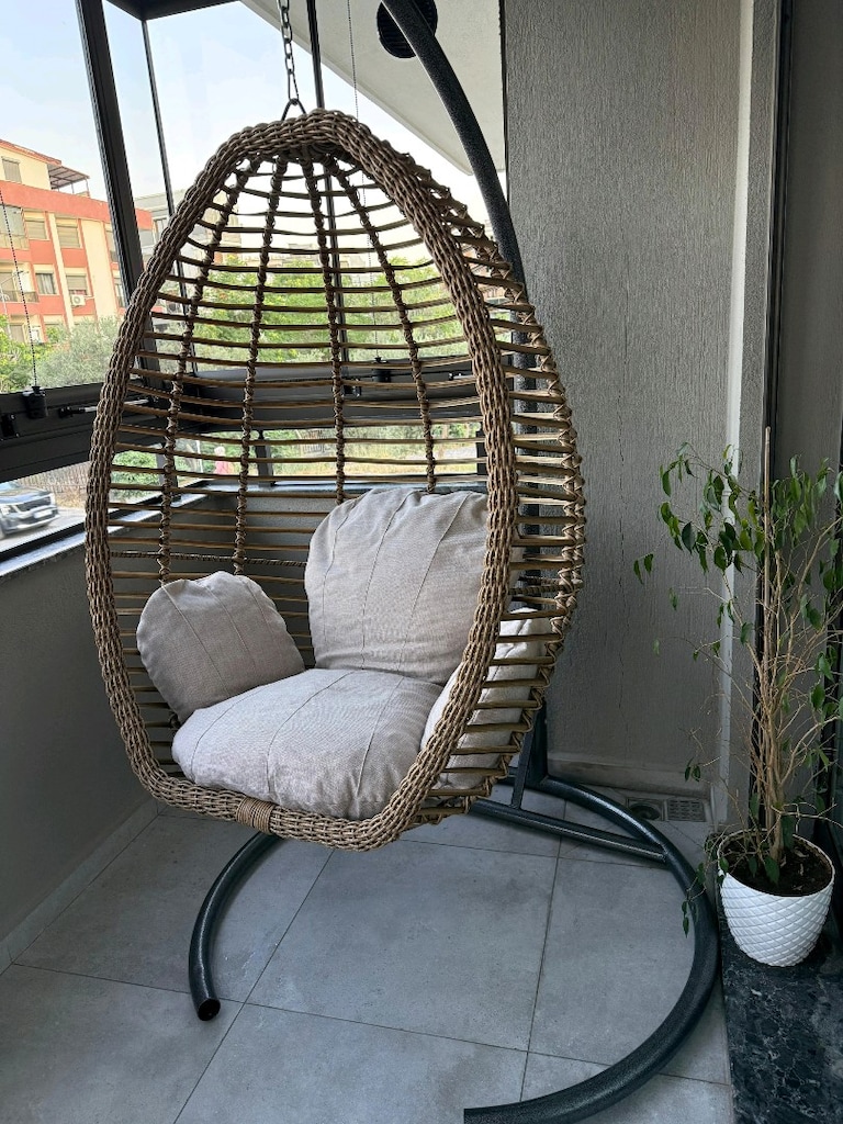 Balkon Teras Salıncağı (Rattan)