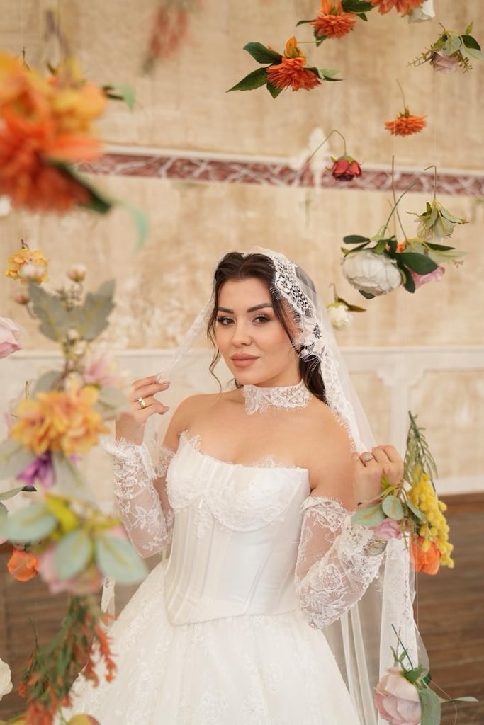 Orjinal Fransız dantel gelinlik - 7