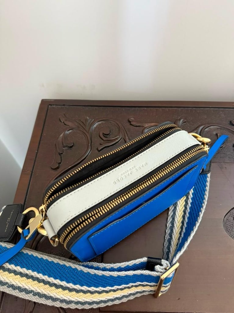 Marc Jacobs Mavi Deri Omuz Çantası - 3