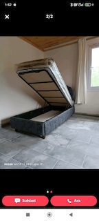 90 lık baza Başlık petli yatak takım sandıklı baza - 2