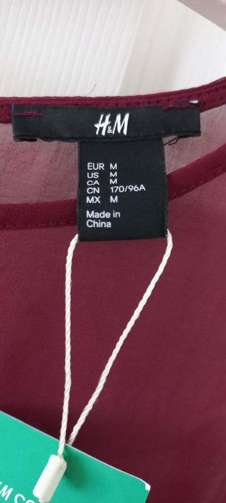 H&M 40 -42 beden BORDO BLUZ - SIFIR - 5