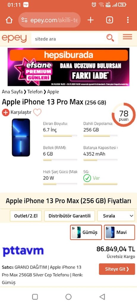 iPhone 13 Pro max( 256GB,6RAM ) - 8